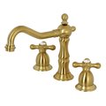 Kingston Brass KS1977AX 8" Widespread Bathroom Faucet, Brushed Brass KS1977AX